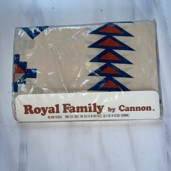 Vtg Cannon Royal Family Arrowood‎ Southwest TWIN FLAT Sheet ONLY Style 739 - Picture 5 of 7